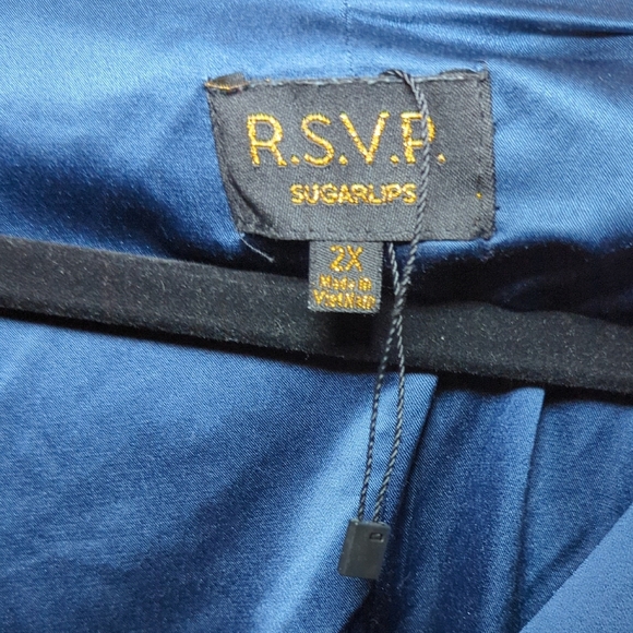 New w/o Tags RSVP Sugar Lips Everlasting Surplice Flutter Sleeve Maxi Size 2X - Picture 2 of 5